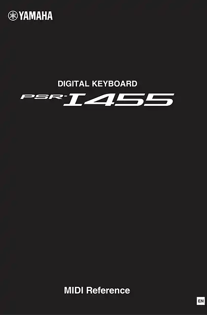 yamaha雅马哈PSR-I455 MIDI Reference